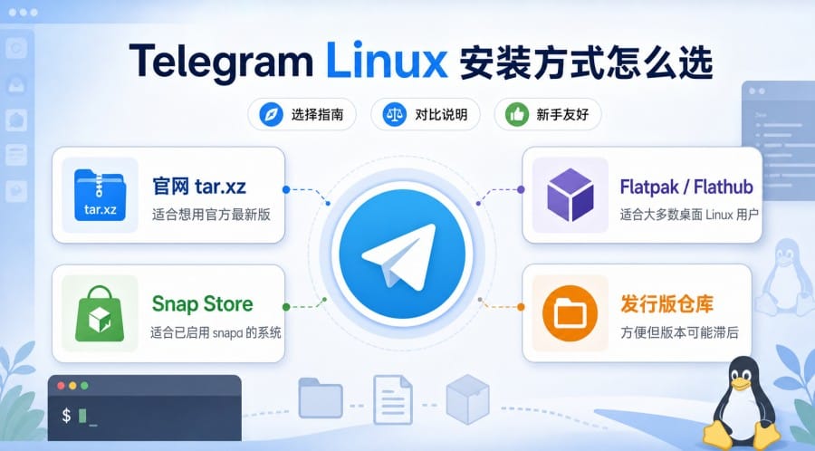 Telegram Linux 版怎么安装？官网 x64、Flatpak、Snap 方法整理 配图 3