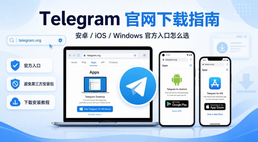 Telegram 官网下载入口怎么找?安卓、iOS 和 Windows 安装选择指南