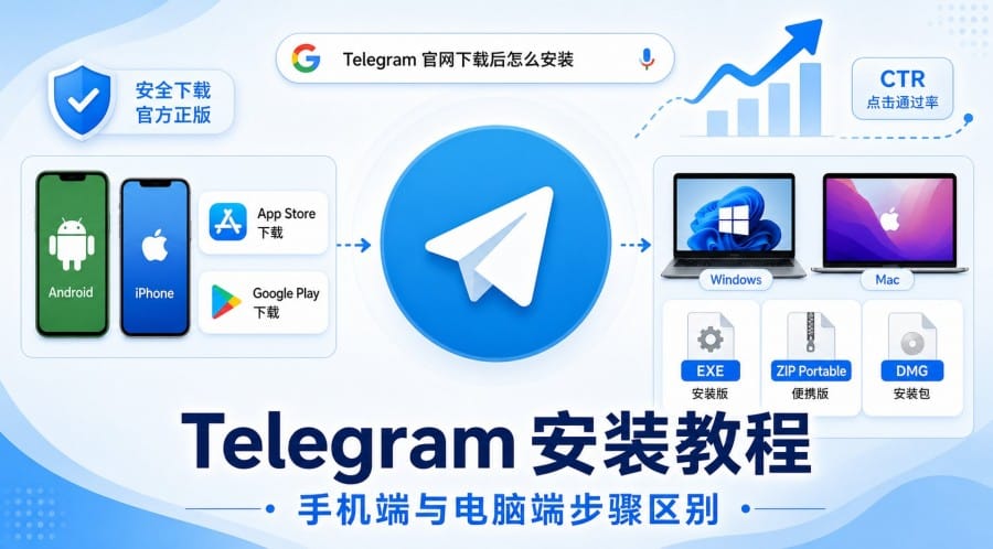 Telegram 官网下载后怎么安装?手机和电脑端步骤有什么不同?