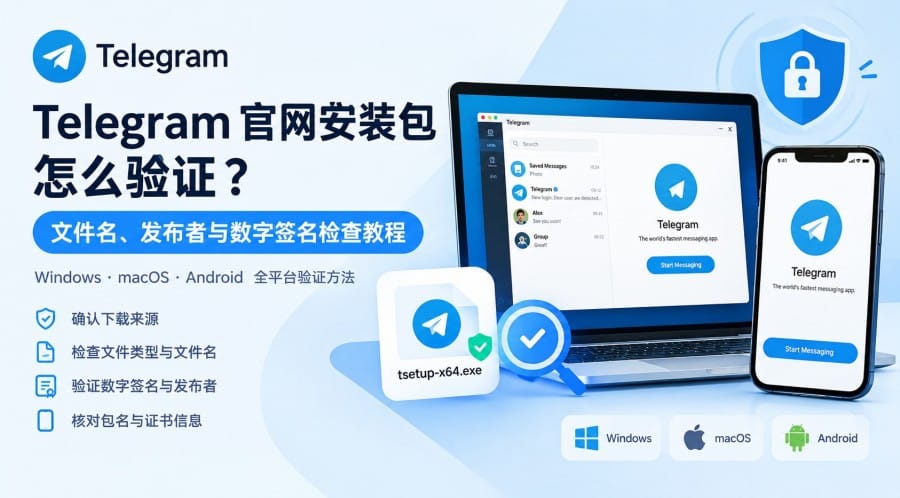 Telegram 官网安装包怎么验证?Windows、macOS 与 Android 签名检查方法