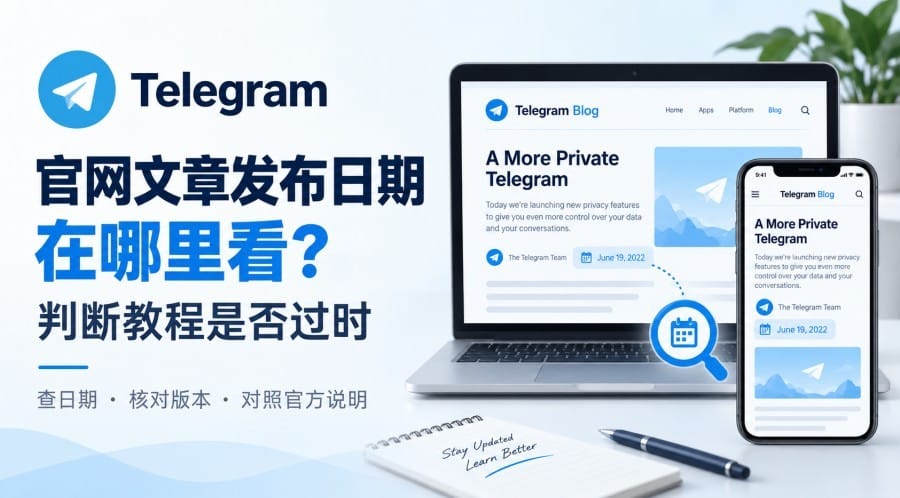 Telegram 官网文章发布日期怎么看？教你判断教程是否过时