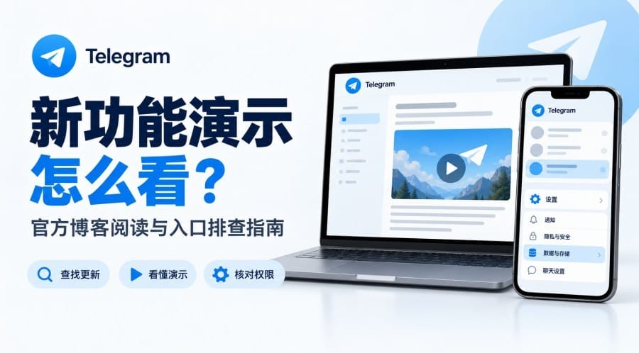 Telegram 新功能演示怎么看？官方博客阅读与入口排查指南