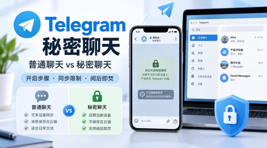 Telegram 官网秘密聊天怎么开启？与普通聊天的区别及使用限制