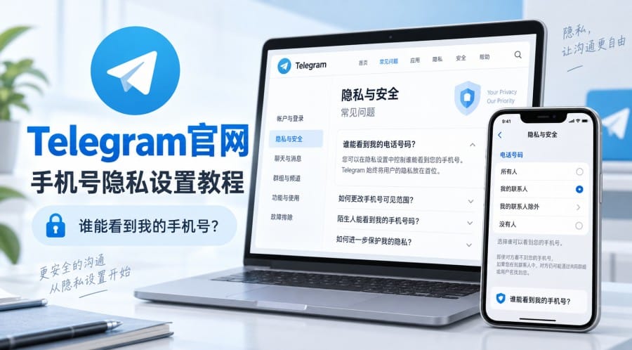 Telegram 手机号谁能看到?官网说明与隐私设置教程